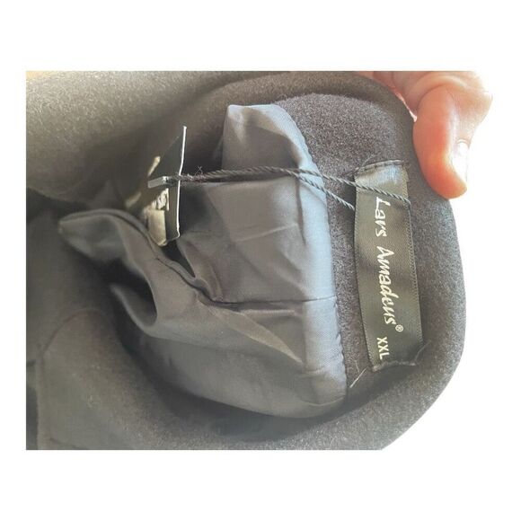 Lars Amaeous Long Black Jacket Career Capsule Wardrobe Size XL NWT - Picture 6 of 7